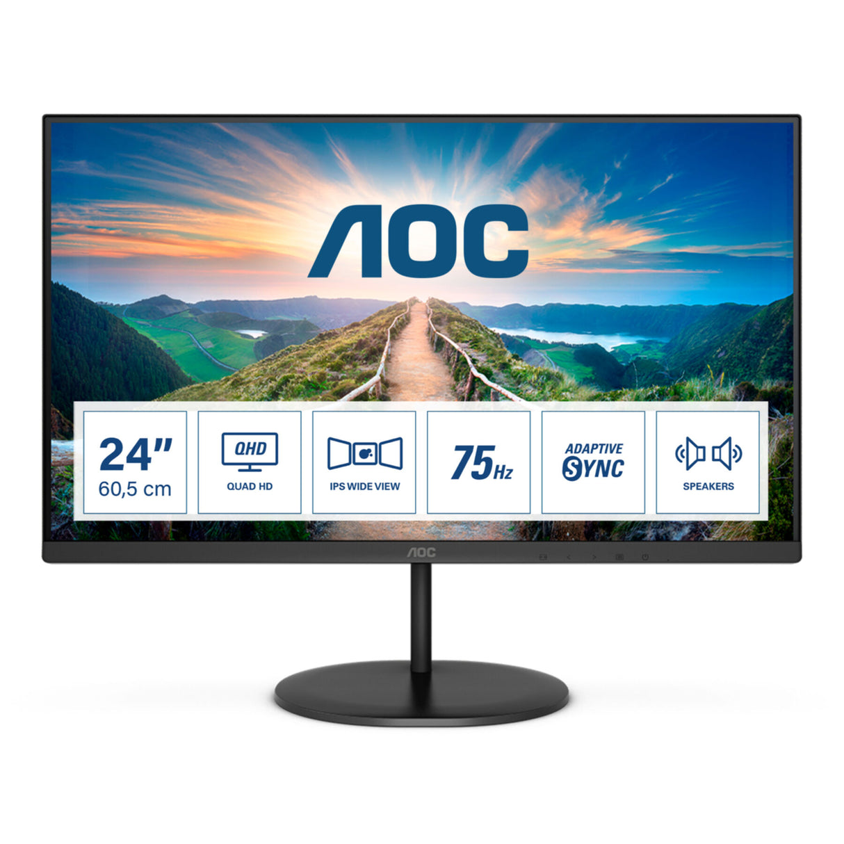 TFT AOC Q24V4EA 61 cm (24")LED,HDMI,DisplayPort,SP