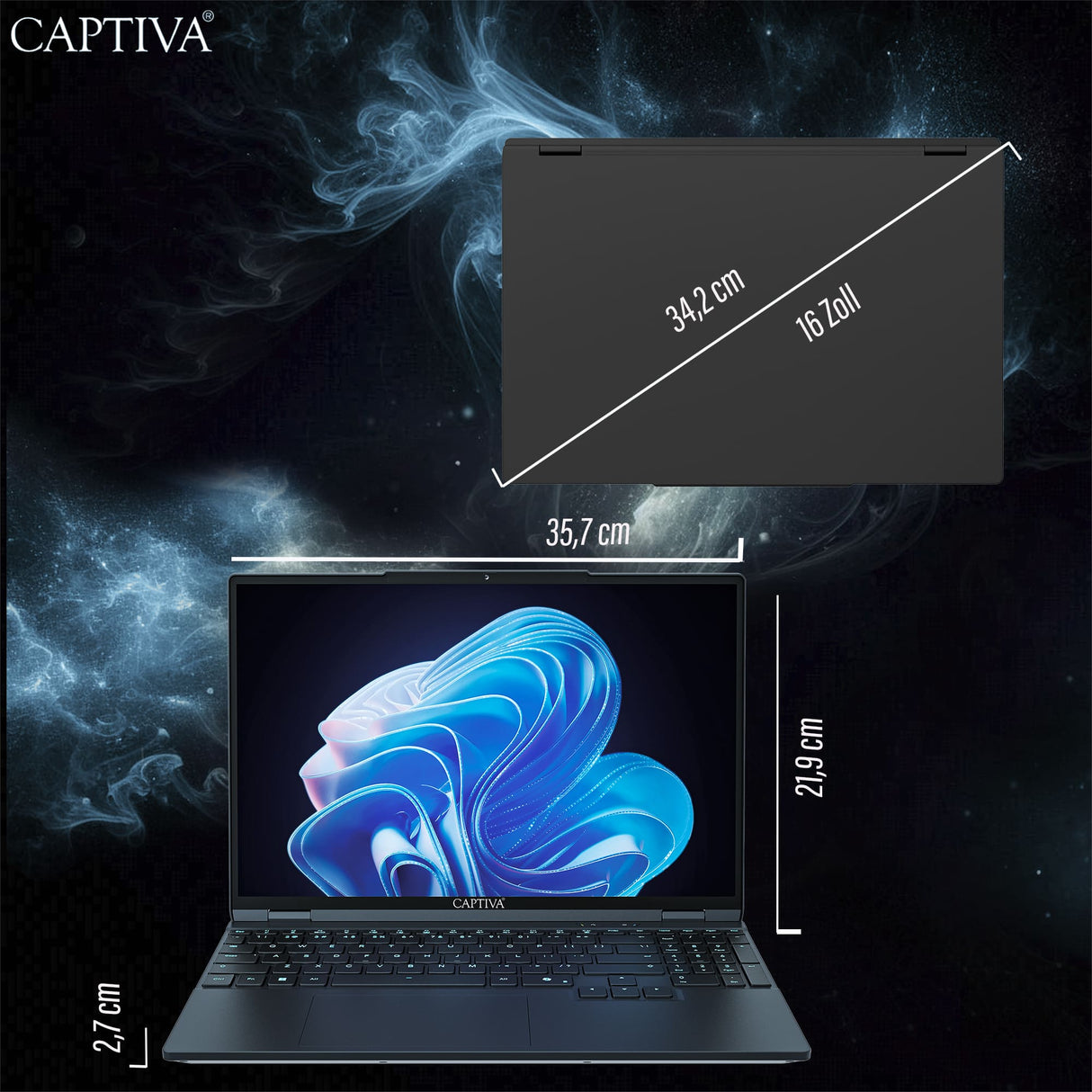 Captiva Notebook Advanced Gaming I97-999CH Ryzen 7 255 (15.3", 64GB, 2TB SSD, GeForce RTX 5060 8GB, Win 11 Pro)