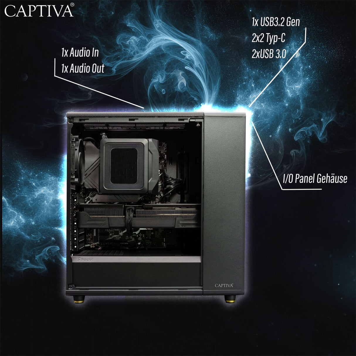 Captiva PC Highend Gaming I95-615 (i9-13900KF/RTX5070 12GB GDDR7/SSD 1TB/32GB/WLAN/w/o OS)