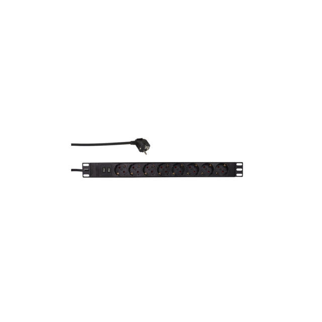 LogiLink Steckdosenleiste 8-fach (CEE7/7) PDU Steckdosenleiste Rack PDU8C02