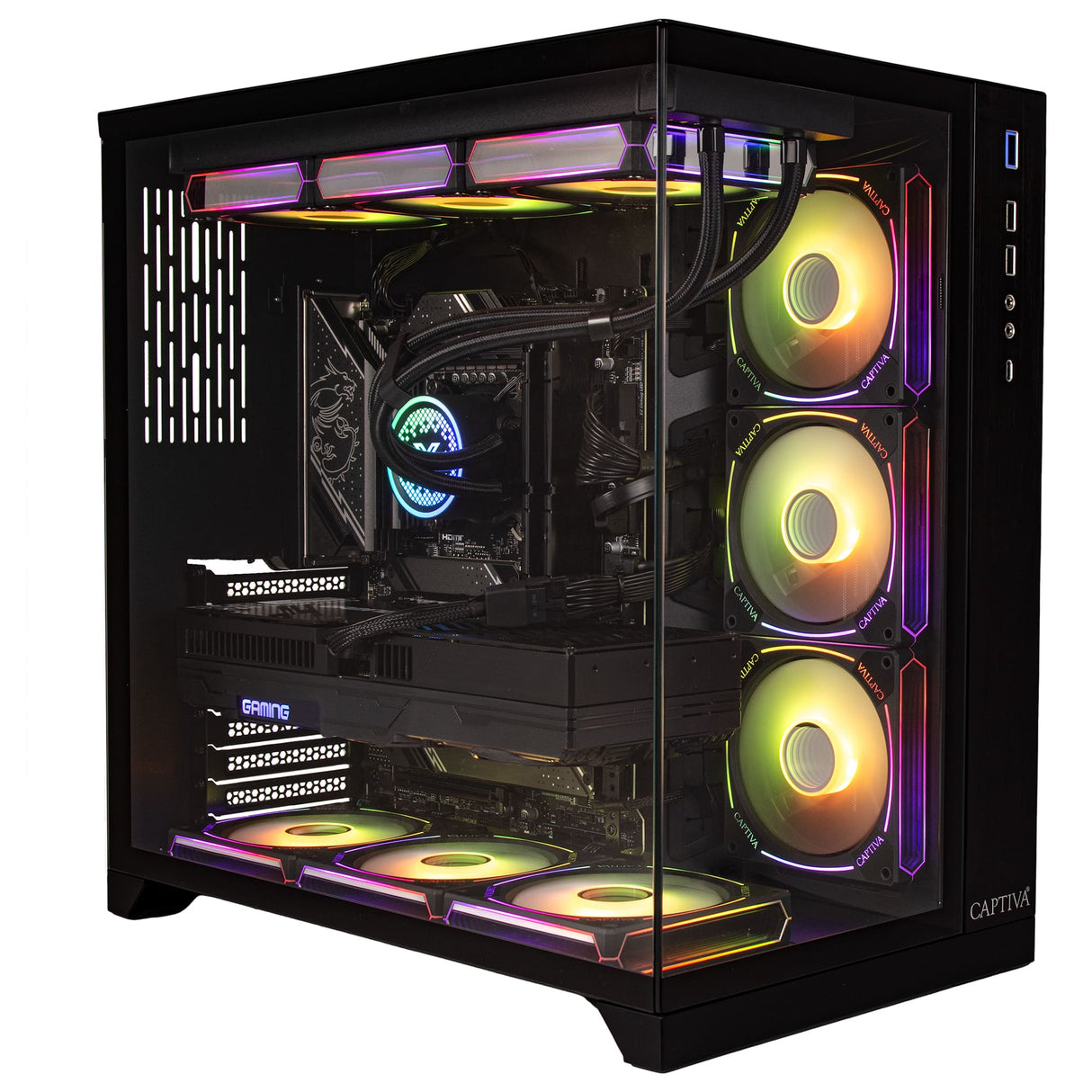 Captiva PC Highend Gaming I88-966 (Intel i9-13900KF/RTX5080 16GB GDDR7/SSD 2TB/64GB/WLAN/w/o OS)
