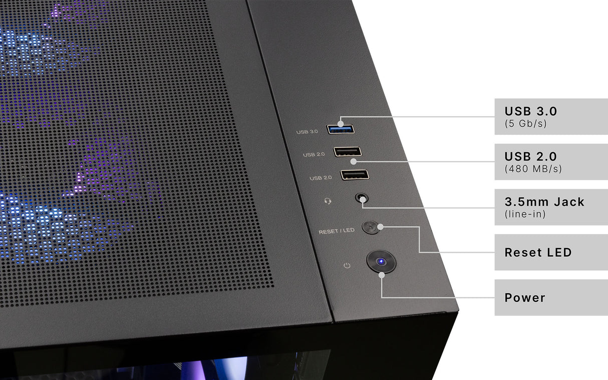 Captiva PC Advanced Gaming I95-880 (i9-14900KF/RTX5060 8GB GDDR7/SSD 2TB/64GB/WLAN/w/o OS)