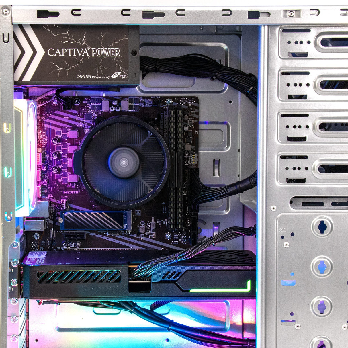 Captiva PC Advanced Gaming I98-666 (i5-14400F/RTX5060 Ti 8GB GDDR7/SSD 500GB/8GB/WLAN/Windows 11 Home 64-bit)