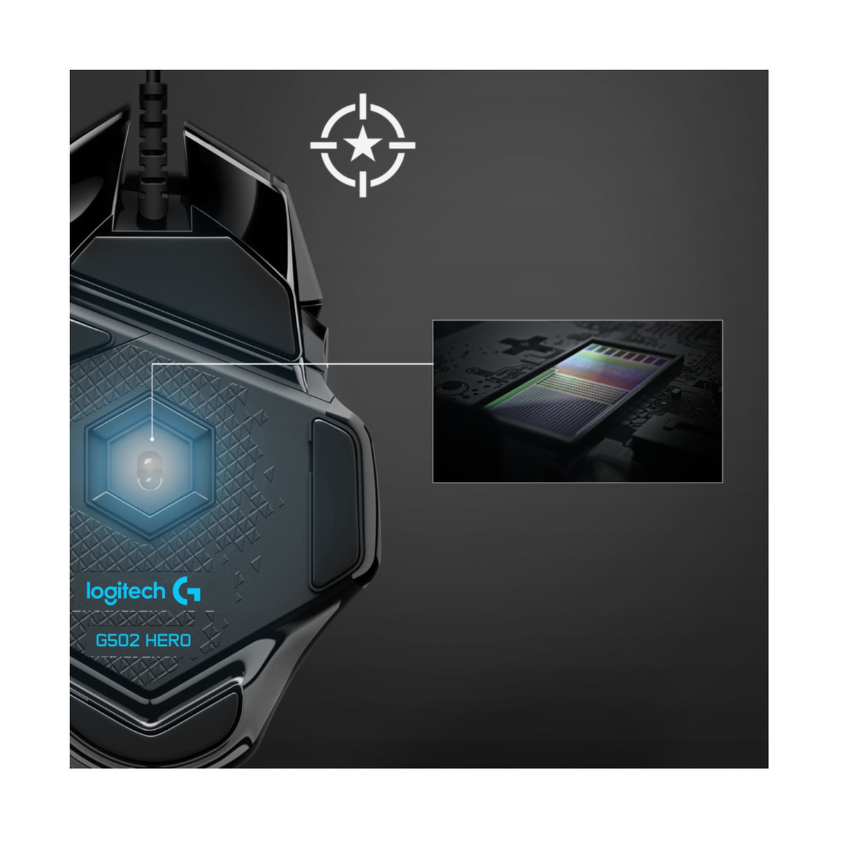 Mouse Logitech G502 Hero wired black (910-005470)