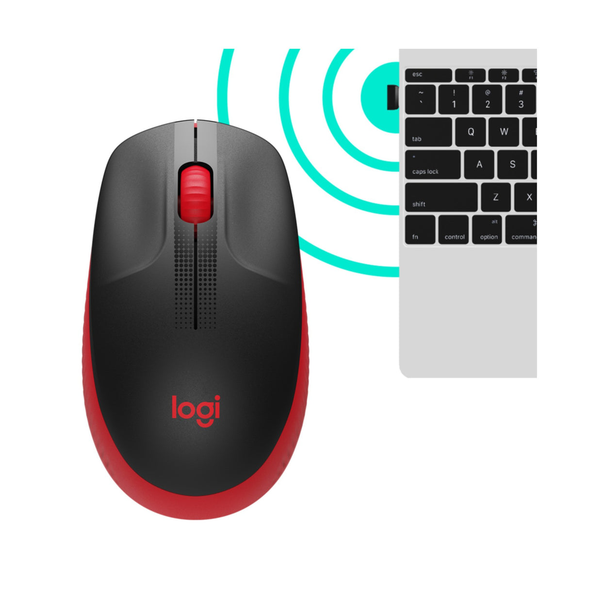 Mouse Logitech M190 Wireless red (910-005908)
