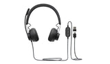 Headset Logitech Zone MSFT Teams Wired black (981-000870)