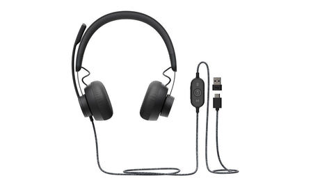 Headset Logitech Zone MSFT Teams Wired black (981-000870)