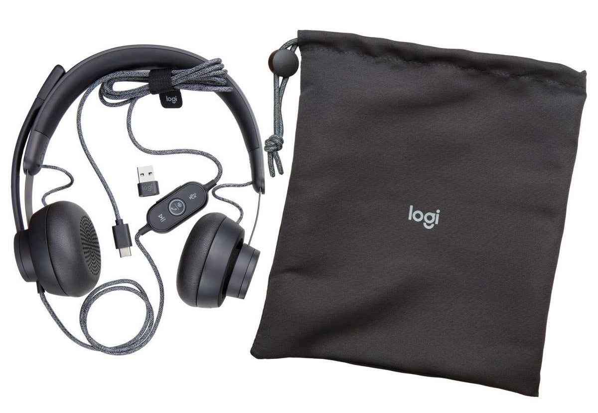 Headset Logitech Zone MSFT Teams Wired black (981-000870), Bild 6