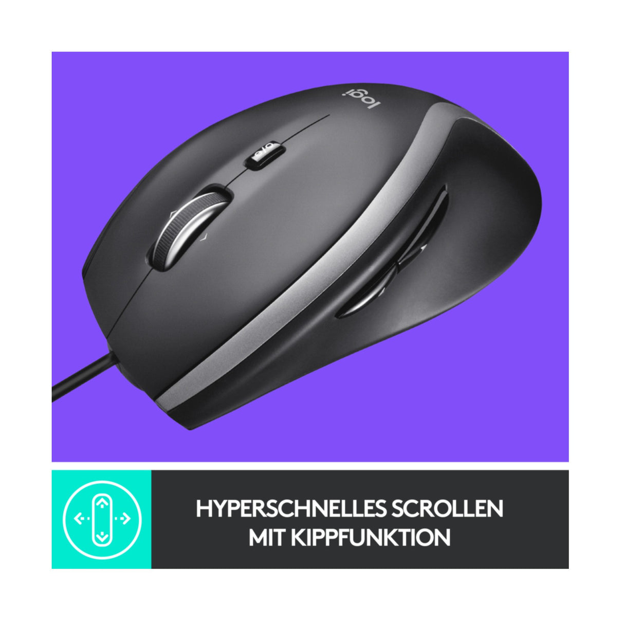 Mouse Logitech M500s Advanced Corded black (910-005784)