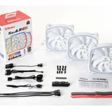 PC- Gehäuselüfter Enermax SquA RGB UCSQARGB12P-W-BP3  - 3er Pack (weiß)