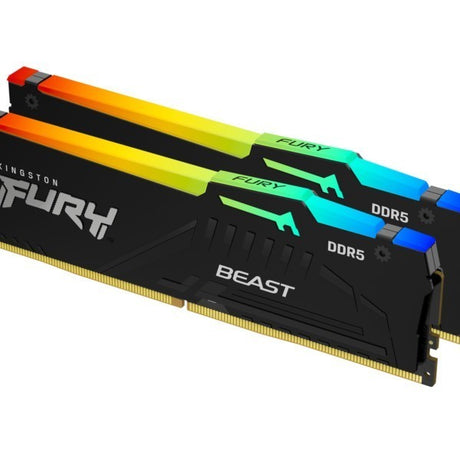 DDR5 16GB KIT 2x8GB PC 5600 Kingston FURY Beast RGB KF556C40BBAK2-16 - ComputerKönig