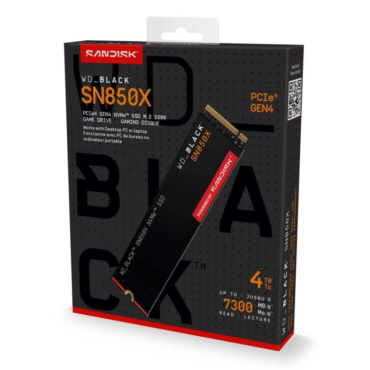 SSD WD Black 4TB SN850X Gaming NVME M.2 PCIe 4.0 x4 WDS400T2X0E [70374_7_1280x1280..jpg]