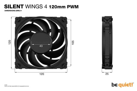 PC- Gehäuselüfter Be Quiet SilentWings 4 120mm PWM black BL093, Bild 5