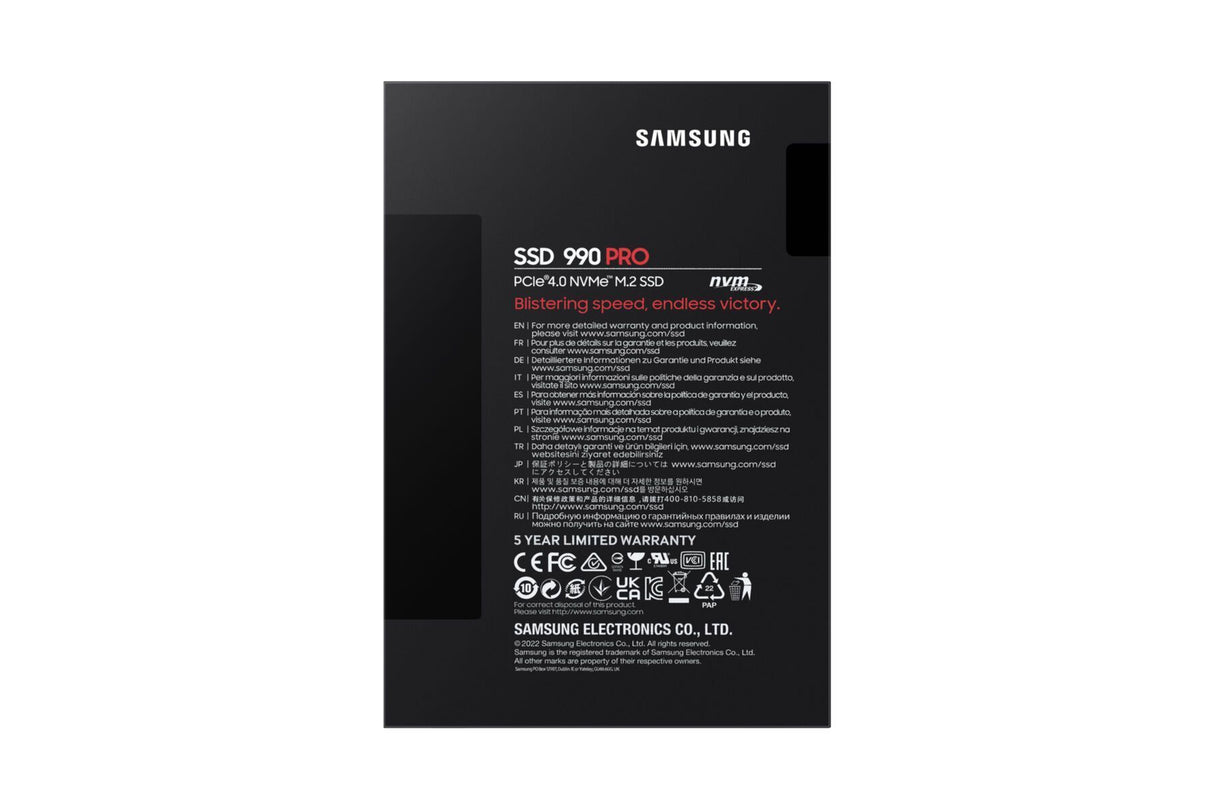 SSD Samsung 990 Pro M.2 2TB NVMe MZ-V9P2T0BW PCIe 4.0 x4