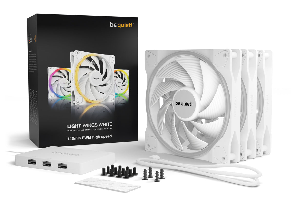 PC- Gehäuselüfter Be Quiet Light Wings 140mm PWM high-speed (triple pack)