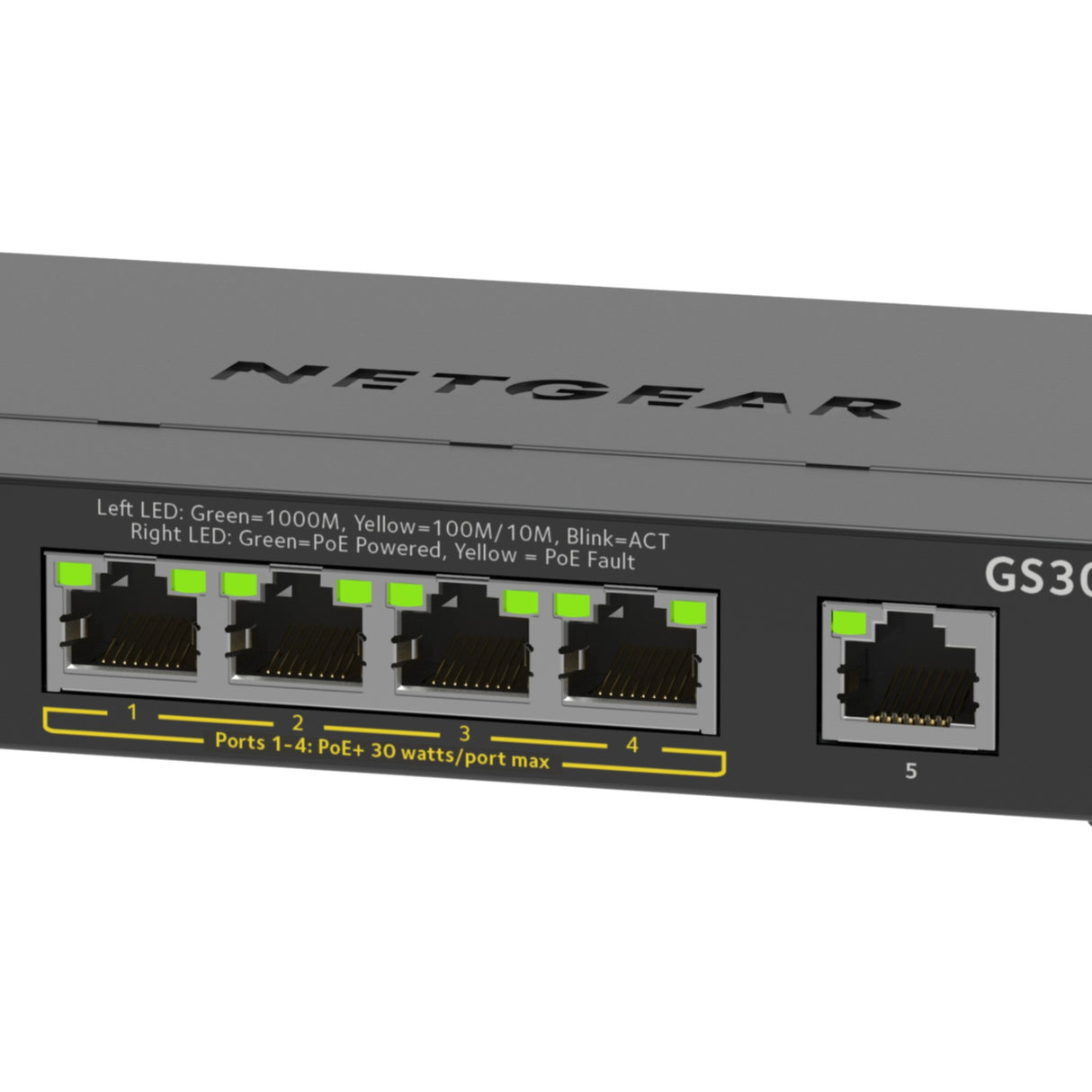 NETGEAR Plus Switch 5-port 10/100/1000 GS305EP-100PES