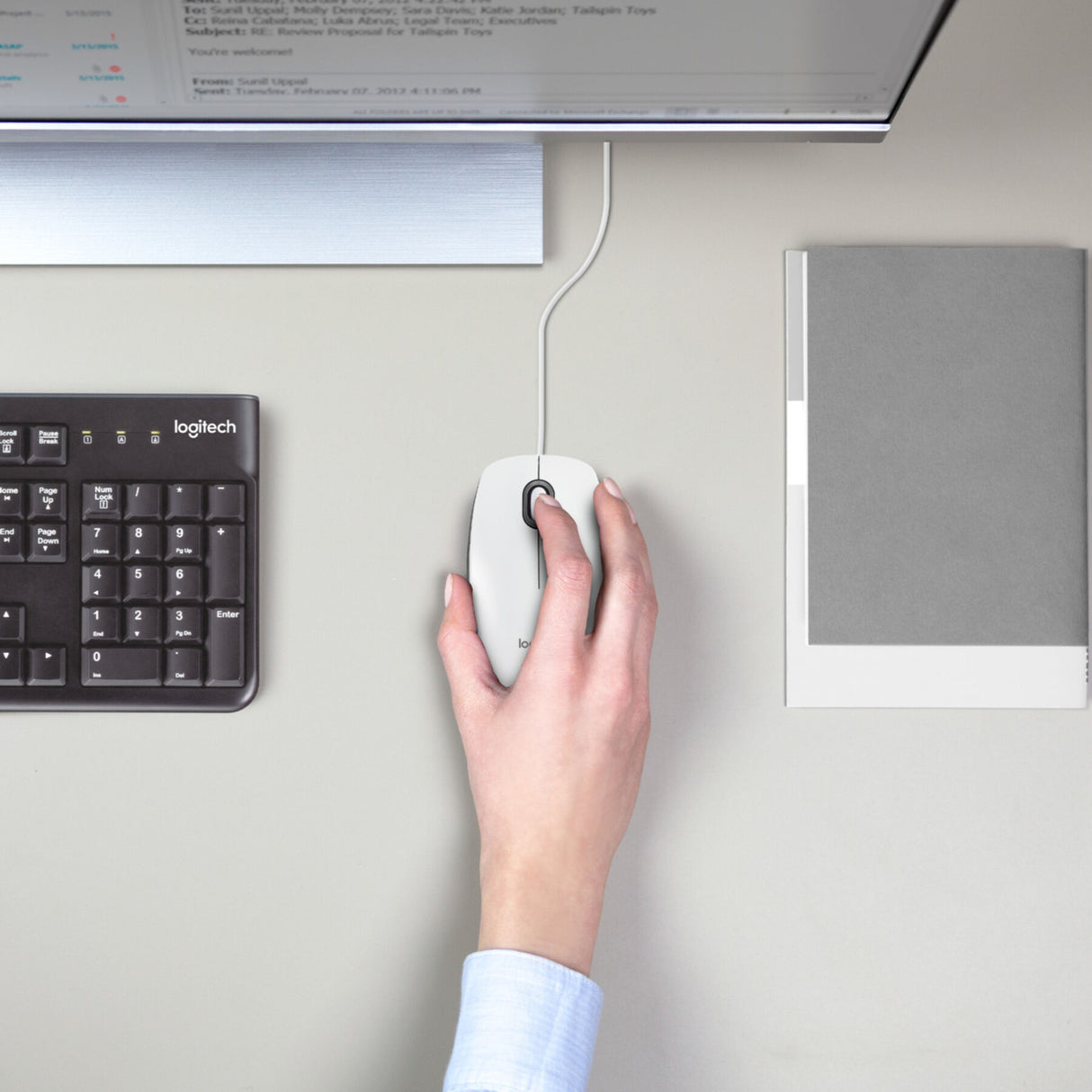 Mouse Logitech M100 white (910-006764)