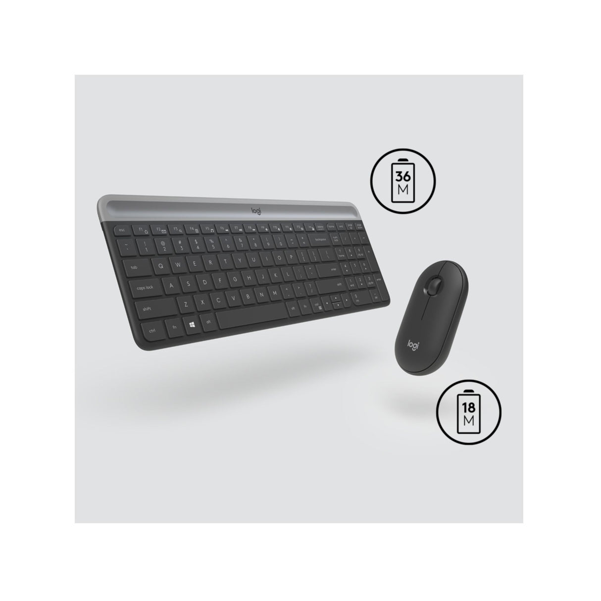 Keyboard & Mouse Logitech Wireless Combo MK470 slim black (US) (920-009204)