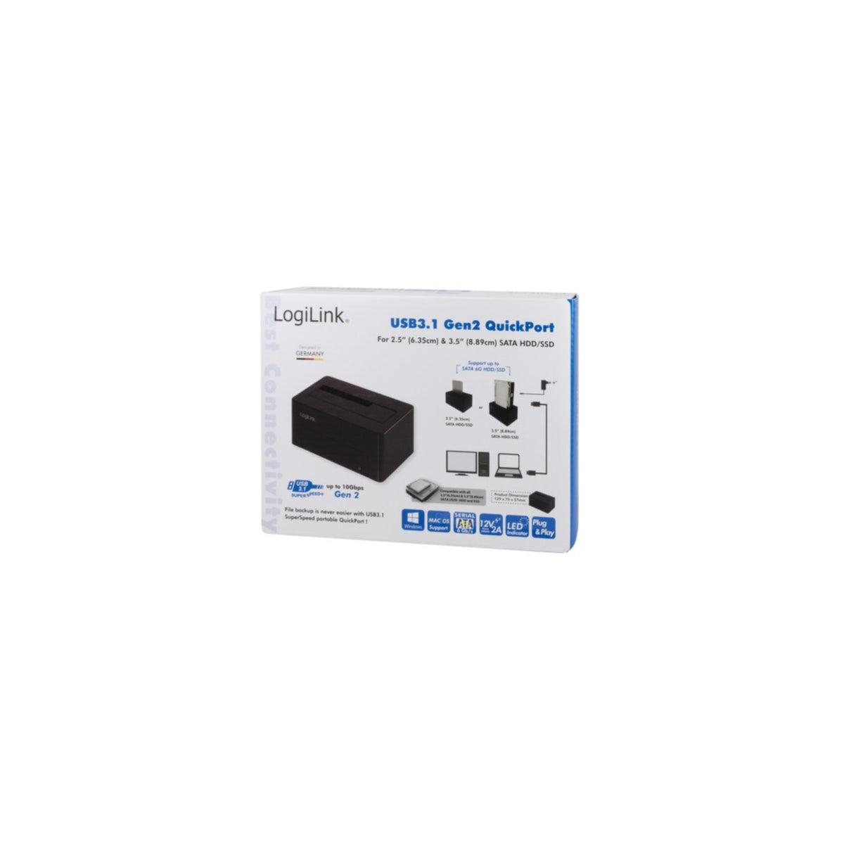 HDD Dockingstation LogiLink Quickport USB 3.1 Gen 2 1-Port für 2,5/3,5" SATA HDD/SSD QP0027 [76884_2_1280x1280..jpg]
