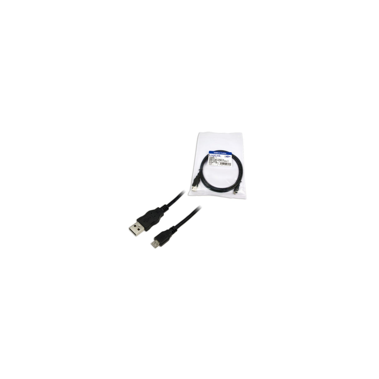 Kabel LogiLink USB 2.0 Kabel USB-A/M zu Micro-USB/M 1,8 m CU0034