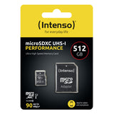 Micro SDHC/SD 512GB Intenso Performance 1 Adapter Class 10  3424493