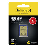 SD Card SDHC UHS-I 128GB Intenso Premium 1 Adapter Class 10 3421491