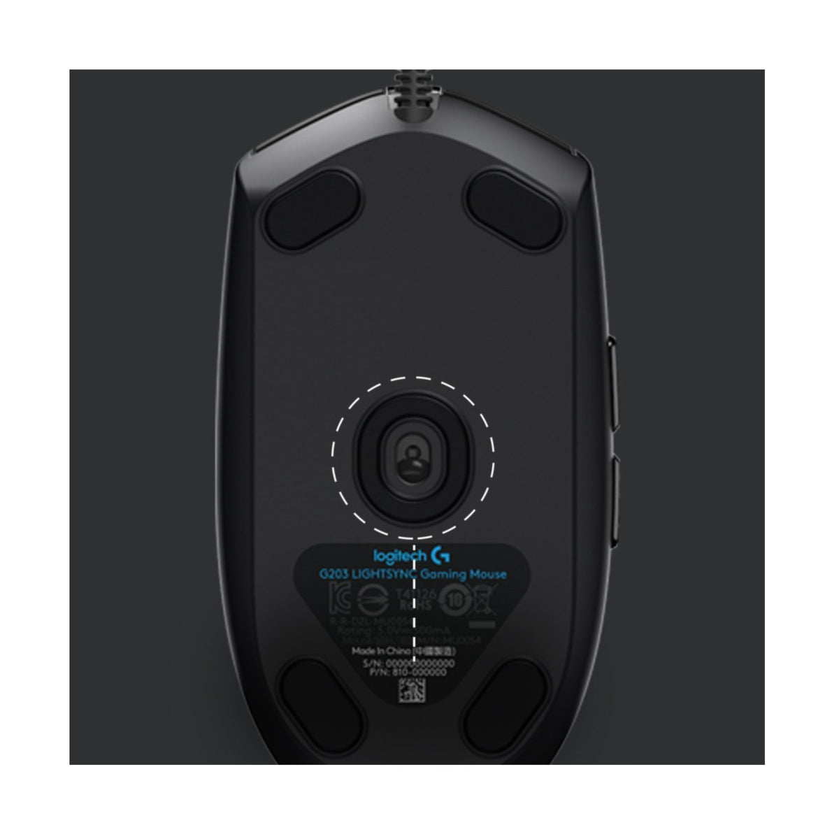 Mouse Logitech G G203 Gamingmouse wired black (910-005796), Bild 3