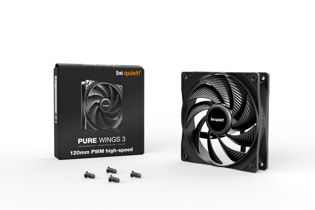 PC- Gehäuselüfter Be Quiet Pure Wings 3 high-speed PWM black 120mm BL106, Bild 3