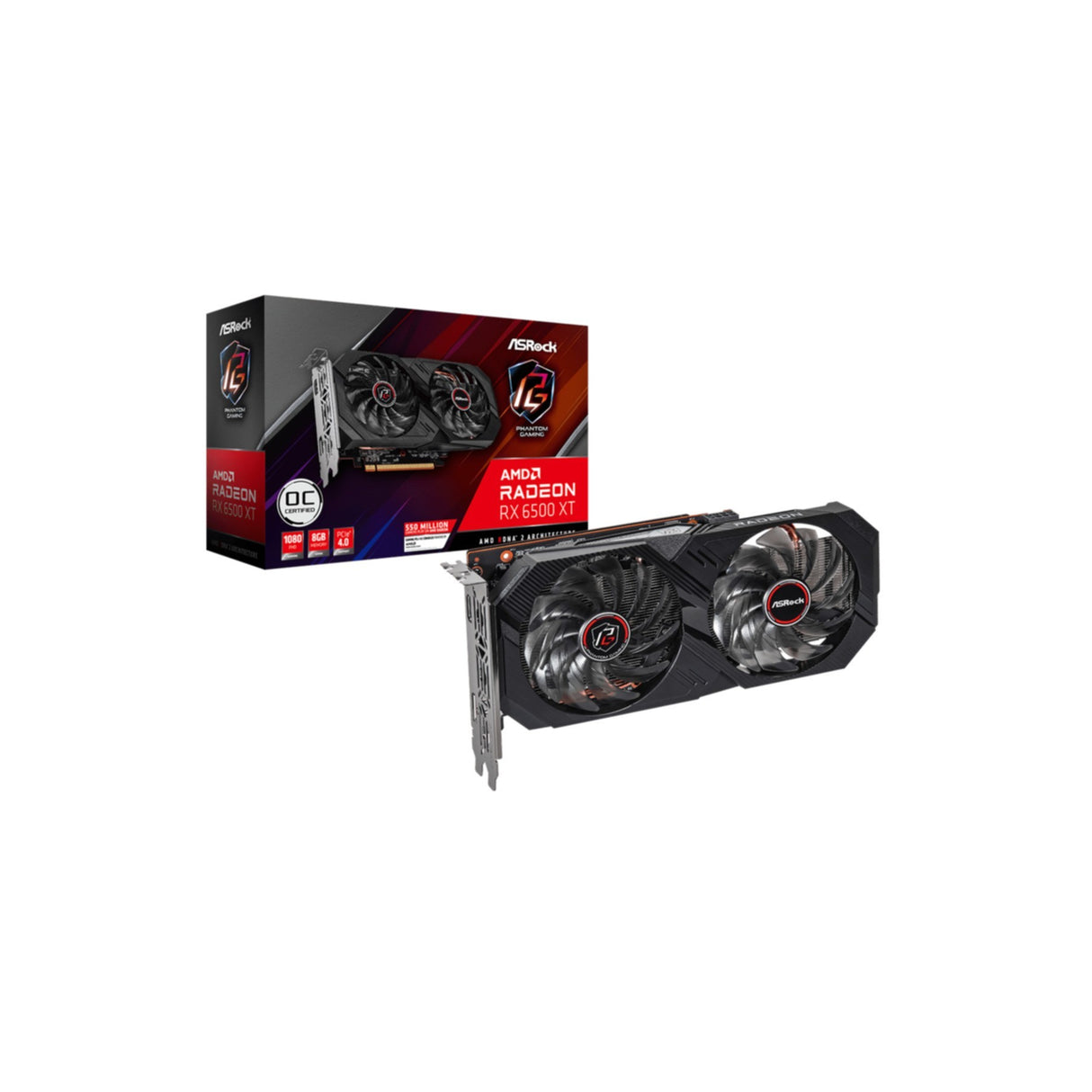 VGA ASRock Radeon RX 6500 XT 8GB Phantom Gaming OC