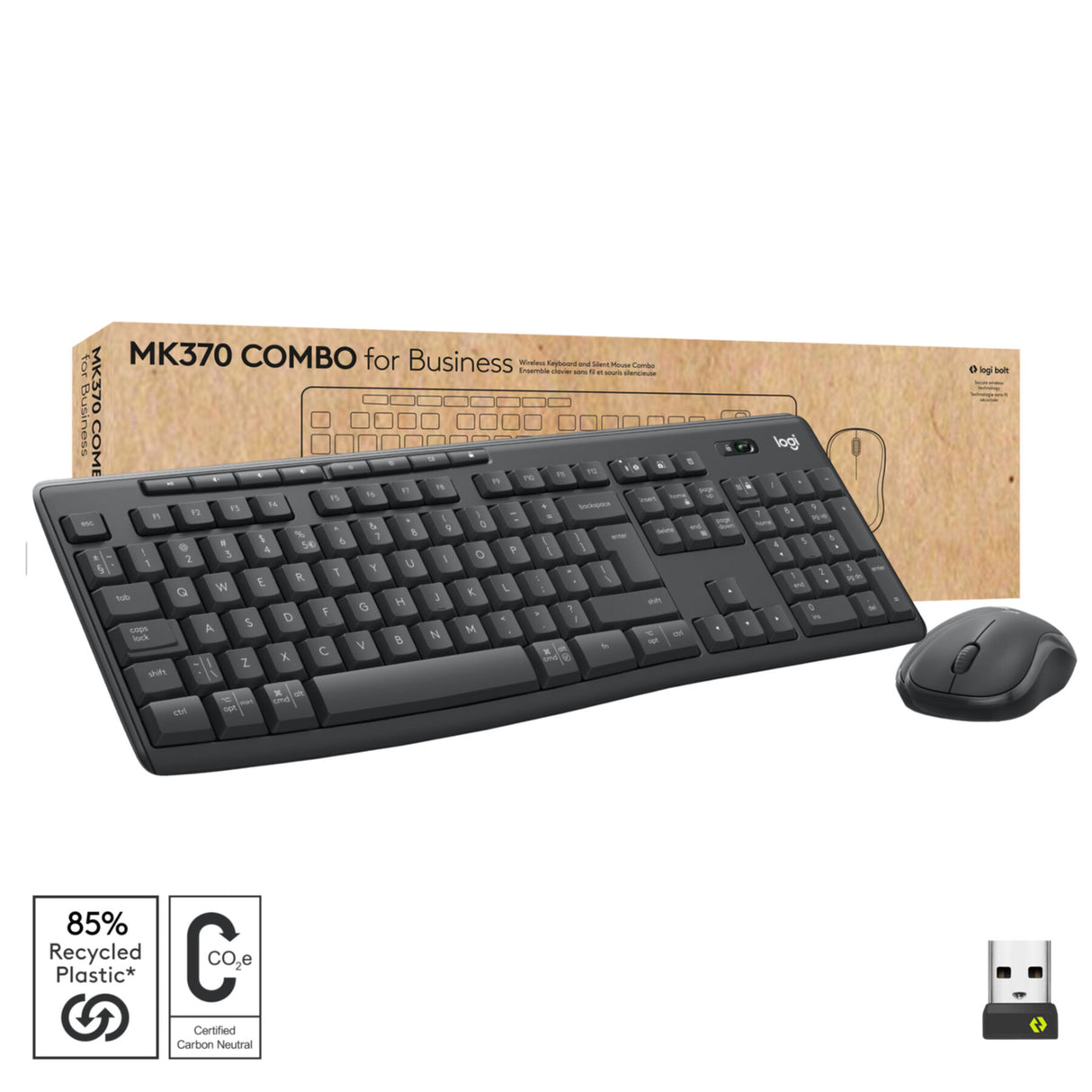 Keyboard & Mouse Logitech Wireless Combo for Business MK370 black (DE) (920-012065)