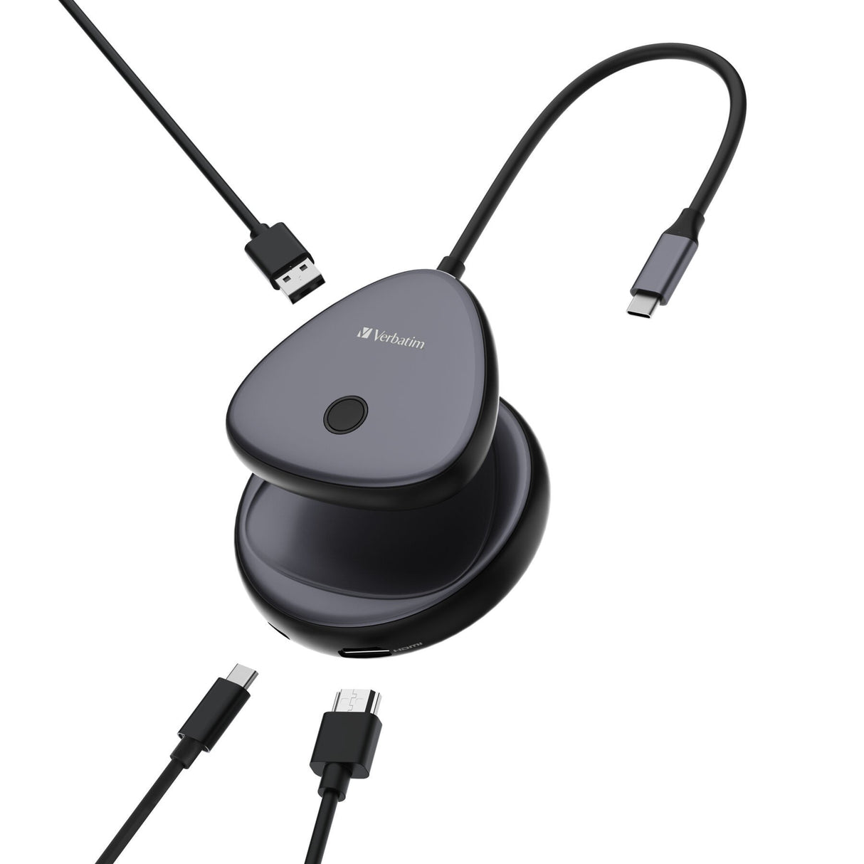 Verbatim Drahtloser USB-C 4K Monitor Adapter mit HUB WDA-02 32147