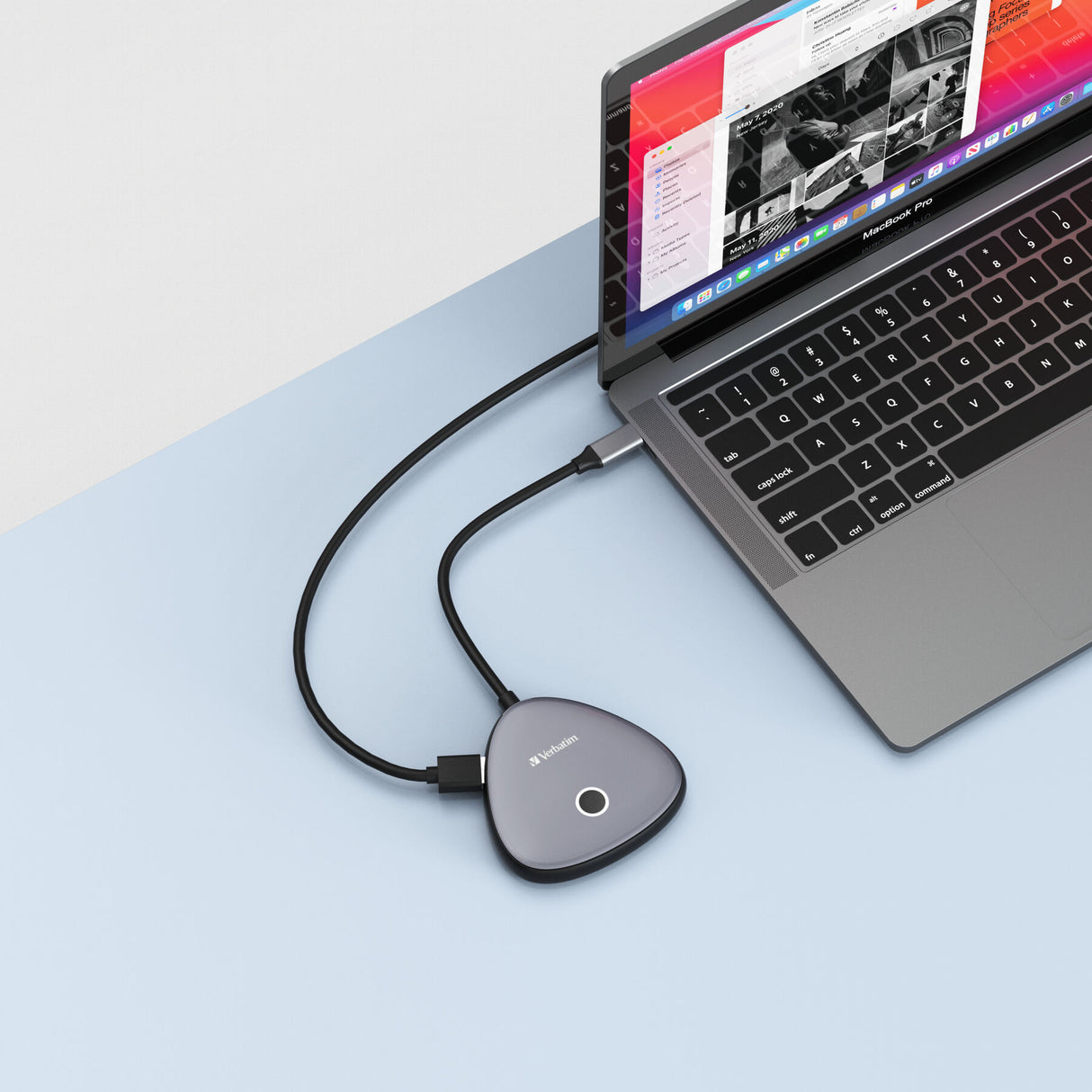Verbatim Drahtloser USB-C 4K Monitor Adapter mit HUB WDA-02 32147