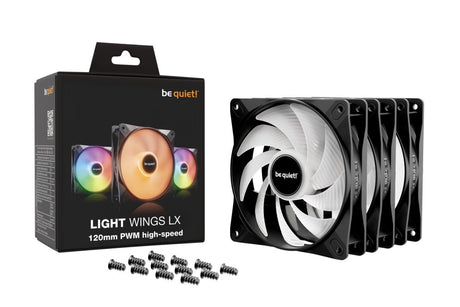 PC- Gehäuselüfter Be Quiet Light Wings LX 120mm PWM black high-speed (triple pack) BL124, Bild 5