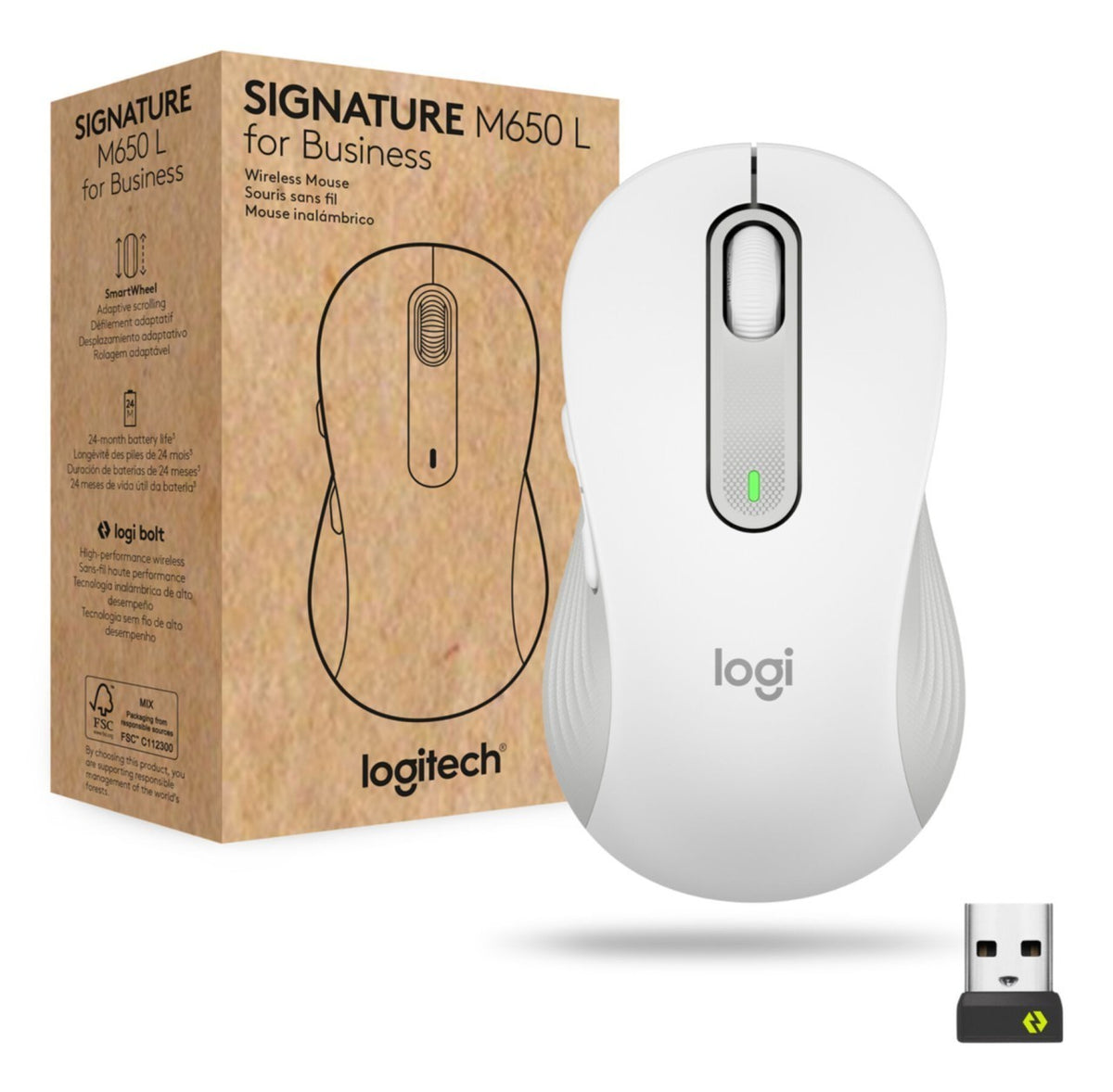Mouse Logitech Signature M650 for Business - Bluetooth - Weiß (910-006349) [86308_7_fix_1280x1280..jpg]