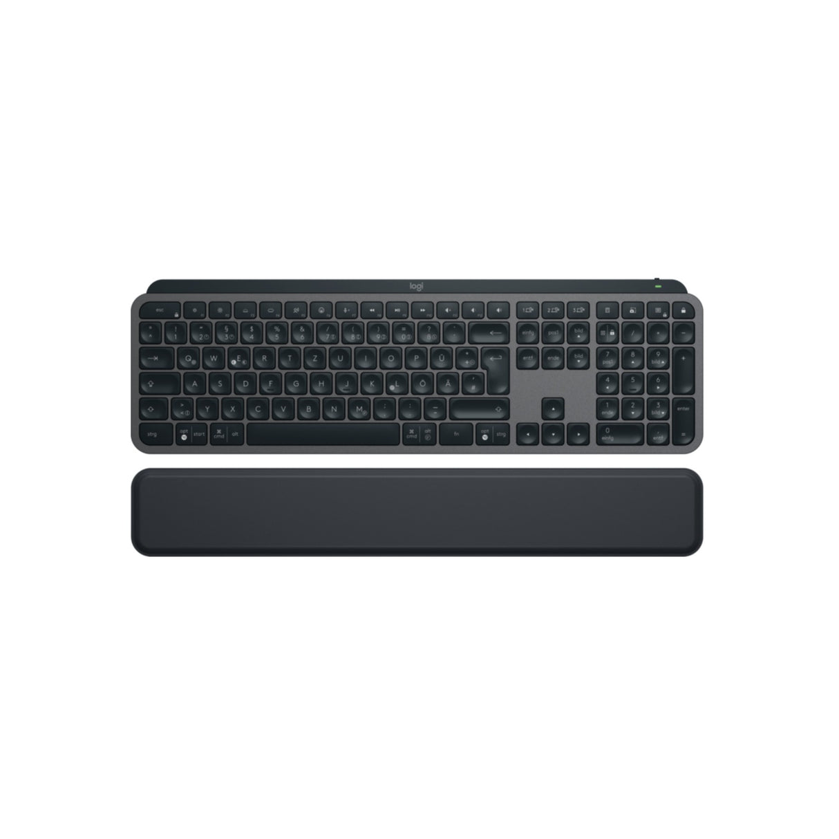 Keyboard Logitech MX Keys S + MX Palm Rest Wireless Graphit (DE) (920-011567)