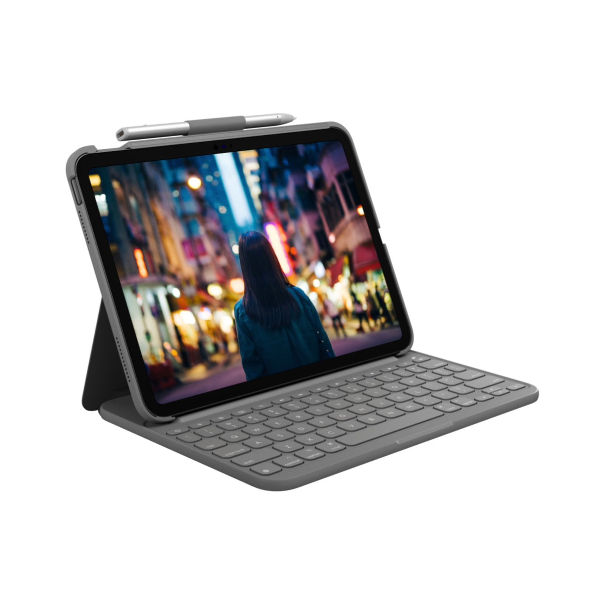 Keyboard Logitech Slim Folio iPad (10th gen) gray (DE) (920-011423)