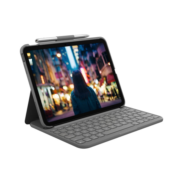 Keyboard Logitech Slim Folio - QWERTZ - Deutsch - iPad (10th gen) (920-011423)
