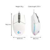 Mouse Logitech G G203 wired white (910-005797)