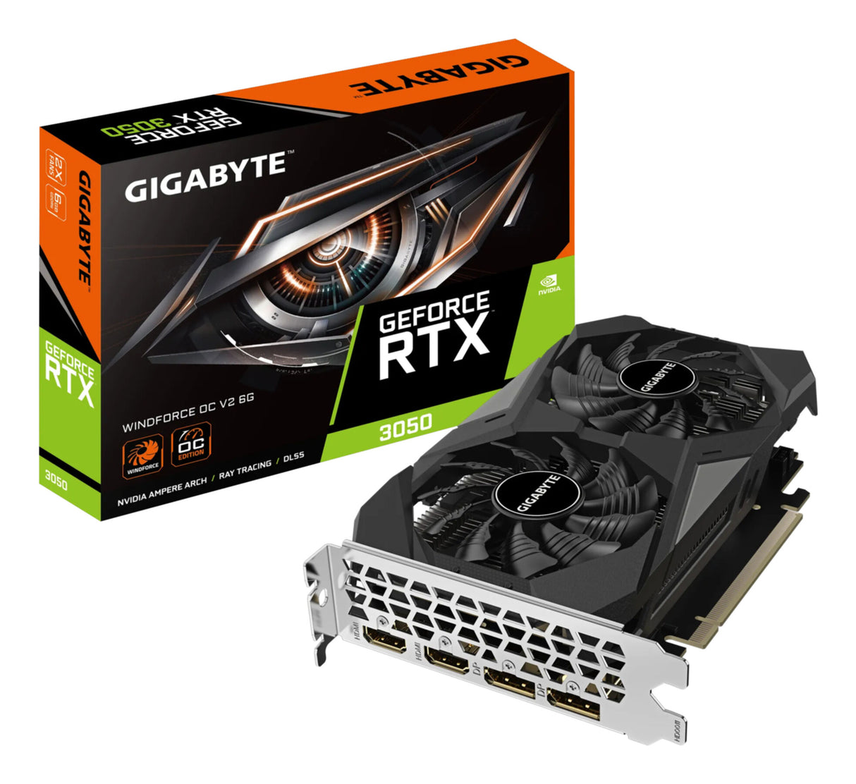 VGA Gigabyte GeForce® RTX 3050 6GB Windforce OC V2