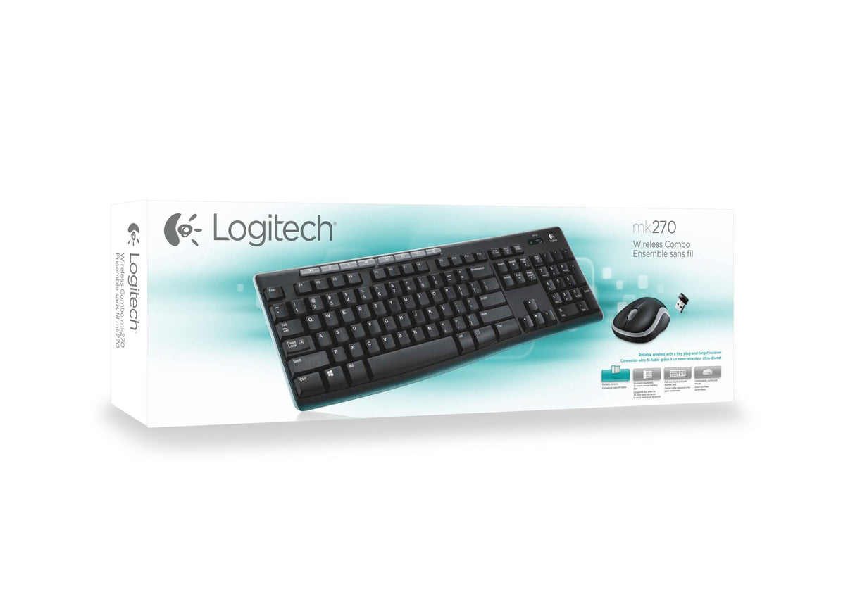 Keyboard & Mouse Logitech Wireless Combo MK270 black (US) (920-004523)