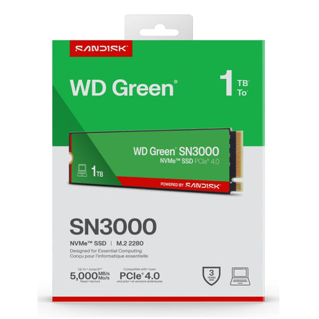 SSD WD Green 1TB SN3000 NVME M.2 PCI Express Gen4 x4 WDS100T4G0E [88974_4_1280x1280..jpg]
