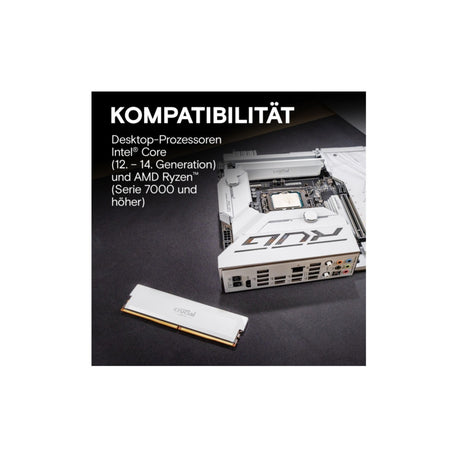 DDR5 32GB KIT 2x16GB PC 6000 Crucial PRO Overclocking Edition CP2K16G60C36U5W weiß, Bild 4
