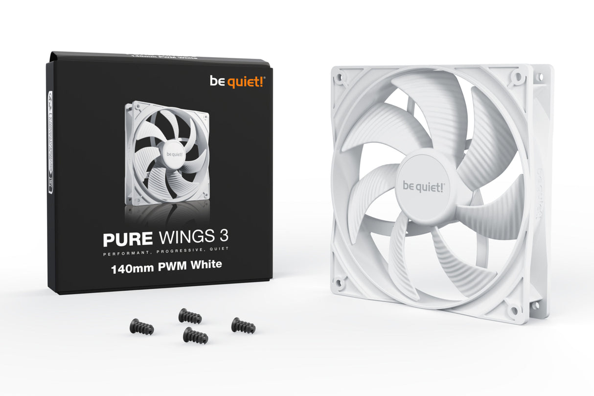 PC- Gehäuselüfter Be Quiet Pure Wings 3 PWM 140mm white BL112