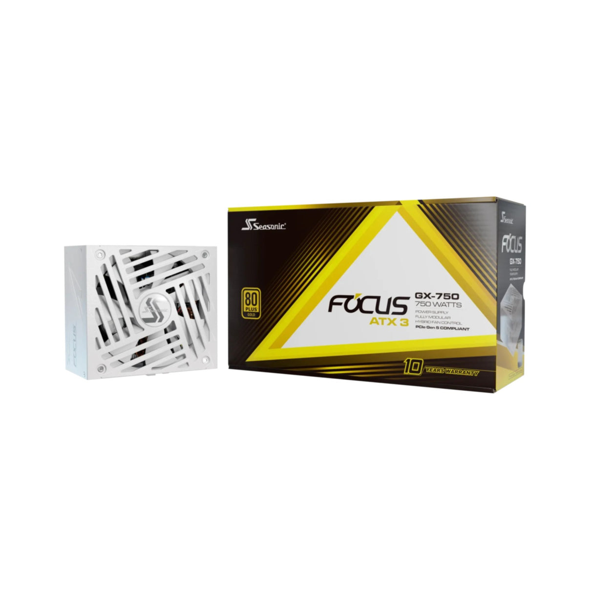 PC- Netzteil Seasonic Focus-GX-750 ATX 3.1 Modular Gold White FOCUS-GX-750-V4-WHITE