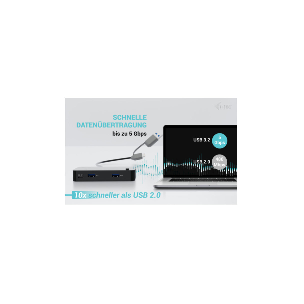 i-tec USB-C Docking Station 3.2 Gen 1 + 2 x USB 3.2 Gen 1 + 2 x SuperSpeed USB