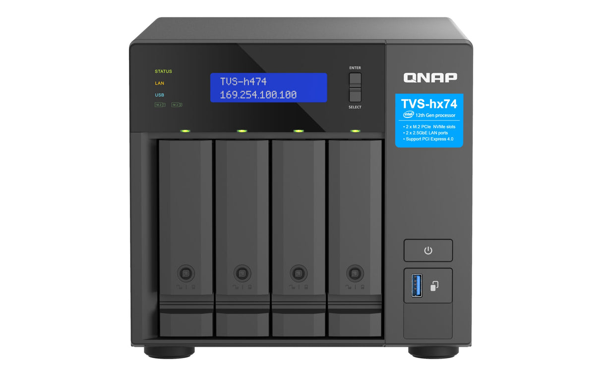 NAS Server QNAP TVS-H474-PT-8G 4-Bay