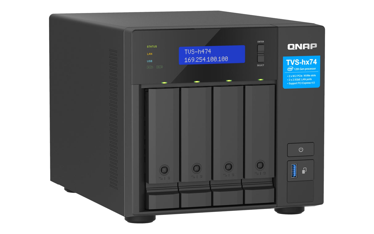 NAS Server QNAP TVS-H474-PT-8G 4-Bay