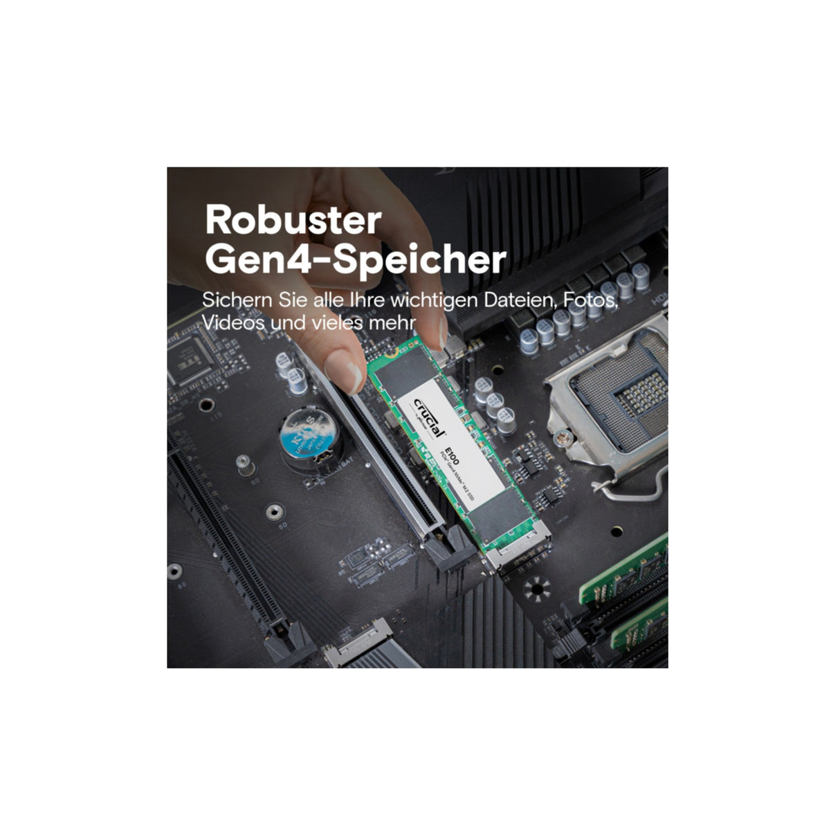 SSD Crucial 2TB E100 CT2000E100SSD8 PCIe M.2 NVME PCIe 4.0 x4