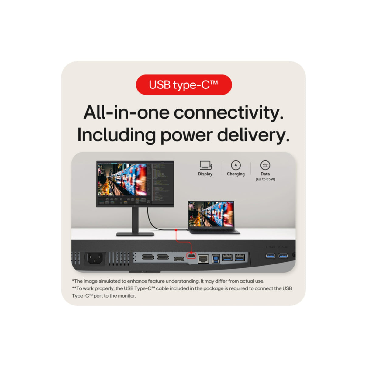 TFT LG 24BA750-B 61cm (24")HDMI,DisplayPort, USB-C,SP