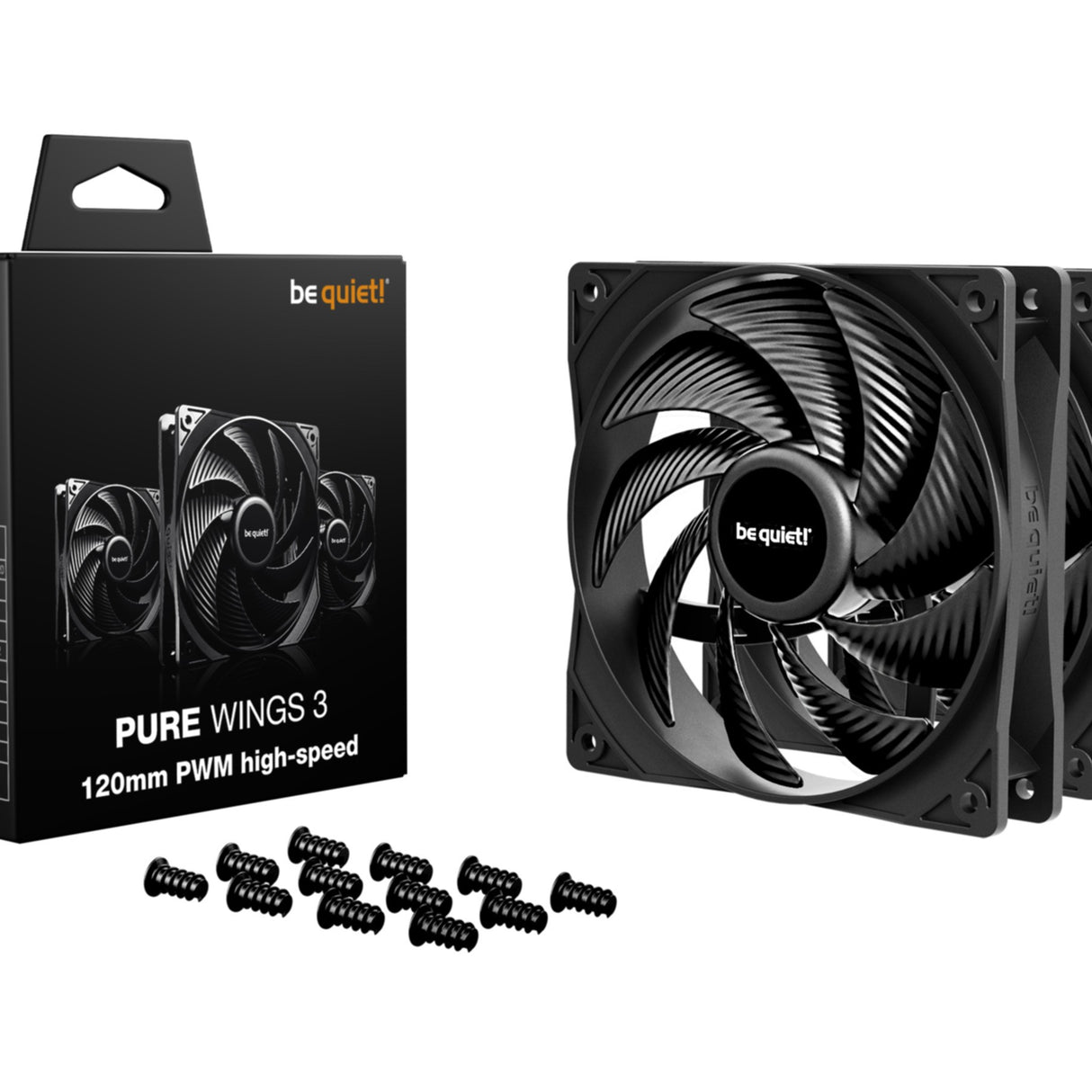 PC- Gehäuselüfter Be Quiet Pure Wings 3 PWM HS 120mm High-Speed BL140 3er Pack